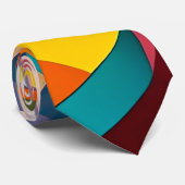 Moderne Abstracte vorm, kleurrijke kunst Stropdas (Opgerold)