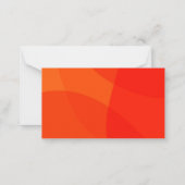 Moderne Abstracte Vorm Oranje Aangepaste Gift Behu Notitiekaartje (Achterkant)