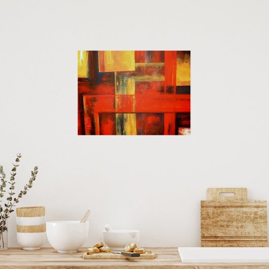 Moderne Abstracte vormen Afdrukken Poster schilder (Keuken)