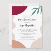 Moderne abstracte vormen Baby shower per post Kaart (Voorkant)