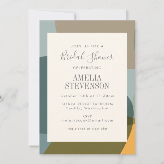 Moderne Abstracte vormen Blauwgroen tapes Vrijgeze Kaart (Voorkant)