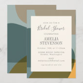 Moderne Abstracte vormen Blauwgroen tapes Vrijgeze Kaart (Voorkant / Achterkant)