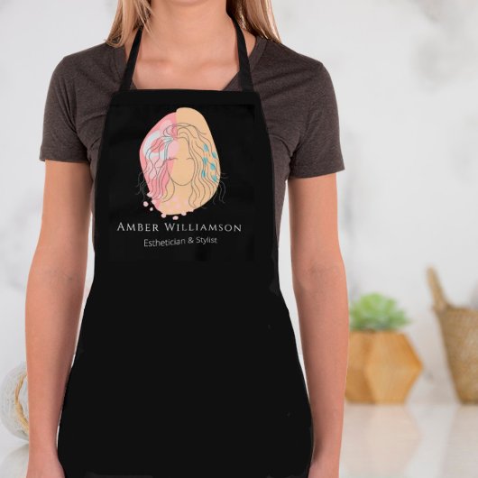 Moderne Abstracte Vormen Boho Oranje Roze Vrouw Ch Schort