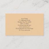 Moderne Abstracte vormen Boho Oranje roze vrouw Visitekaartje (Achterkant)