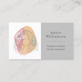 Moderne Abstracte vormen Boho Oranje roze vrouw Visitekaartje (Voorkant)