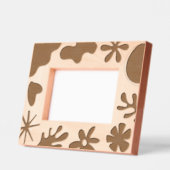 Moderne Abstracte vormen en bloemmotief Gegraveerde Lijstjes (Links)