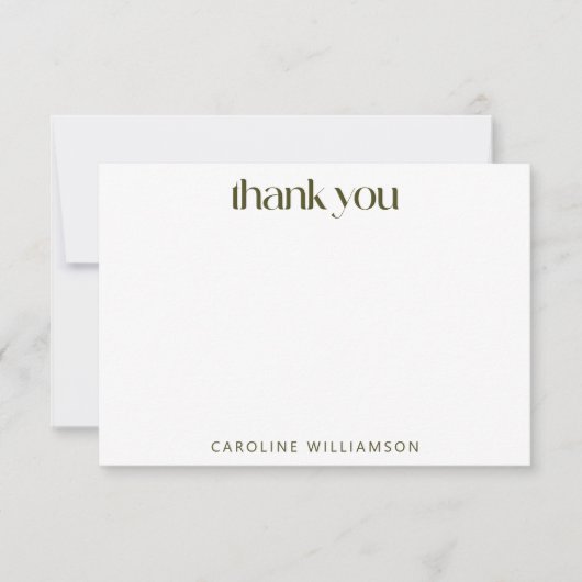 Moderne Abstracte vormen Groene Blauwe Aangepaste Bedankkaart (Voorkant)