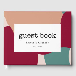 Moderne abstracte vormen hedendaagse bruiloft gastenboek