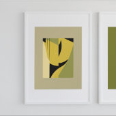 Moderne Abstracte Vormen in Aardse Tonen Set I Poster