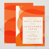 Moderne Abstracte vormen in Oranje Vrijgezellenfee Kaart (Voorkant / Achterkant)