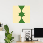 Moderne abstracte vormen kunst poster (Thuiskantoor)
