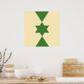 Moderne abstracte vormen kunst poster (Keuken)