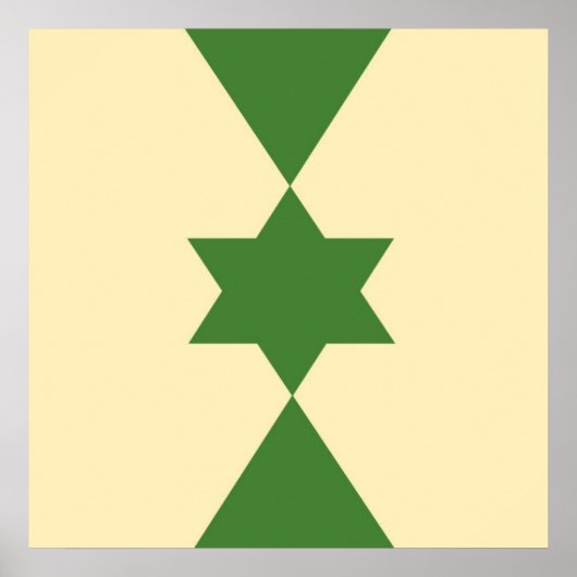 Moderne abstracte vormen kunst poster (Voorkant)