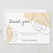 Moderne Abstracte Vormen Lijnen Foto bruiloft Bedankkaart (Voorkant)