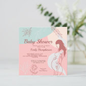 Moderne Abstracte vormen moeder om Baby shower te  Kaart (Staand voorkant)