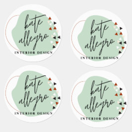 Moderne Abstracte vormen op maat gemaakt bedrijf L Labels