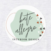 Moderne Abstracte vormen op maat gemaakt bedrijf L Labels (Design 1)