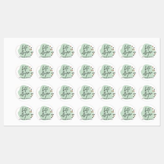 Moderne Abstracte vormen op maat gemaakt bedrijf L Labels (Vel)