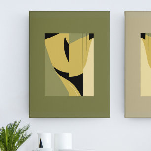 Moderne Abstracte Vormen Paar in Aardse Tonen II Poster