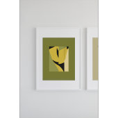 Moderne Abstracte Vormen Paar in Aardse Tonen II Poster