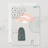 Moderne Abstracte vormen pastel grijs Vrijgezellen Kaart (Achterkant)