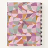 Moderne Abstracte vormen Plum Sage Custom Recipe Notitieboek (Achterkant)