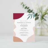 Moderne abstracte vormen repetitie diner briefkaar briefkaart (Staand voorkant)