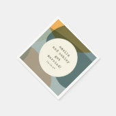 Moderne Abstracte Vormen Sage Blauwgroen Aangepast Servet (Hoek)