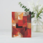 Moderne Abstracte vormen schilderen kleurrijke kun Briefkaart (Staand voorkant)