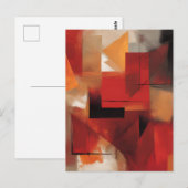 Moderne Abstracte vormen schilderen kleurrijke kun Briefkaart (Voorkant / Achterkant)