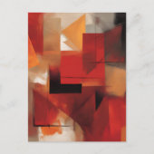 Moderne Abstracte vormen schilderen kleurrijke kun Briefkaart (Voorkant)