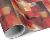 Moderne Abstracte vormen schilderen kleurrijke kun Cadeaupapier (Rol Hoek)