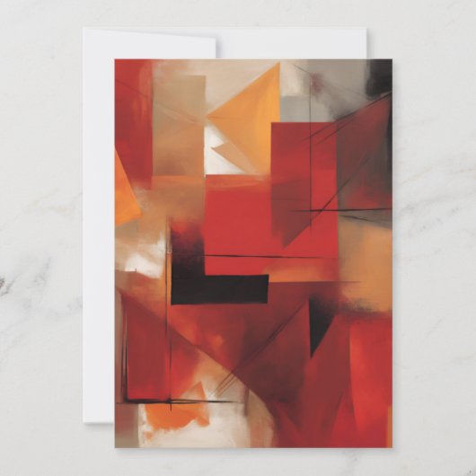 Moderne Abstracte vormen schilderen kleurrijke kun Feestdagenkaart (Voorkant)