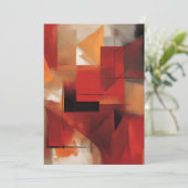 Moderne Abstracte vormen schilderen kleurrijke kun Feestdagenkaart (Staand voorkant)