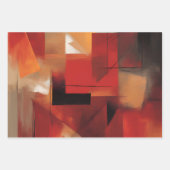 Moderne Abstracte vormen schilderen kleurrijke kun Inpakpapier Vel (Voorkant 2)