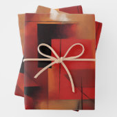 Moderne Abstracte vormen schilderen kleurrijke kun Inpakpapier Vel (In situ)