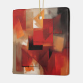 Moderne Abstracte vormen schilderen kleurrijke kun Keramisch Ornament (Links)