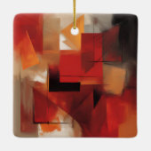 Moderne Abstracte vormen schilderen kleurrijke kun Keramisch Ornament (Achterkant)