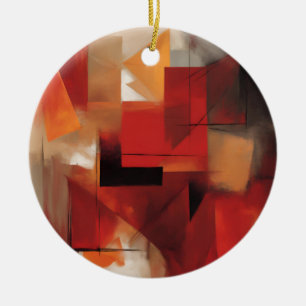 Moderne Abstracte vormen schilderen kleurrijke kun Keramisch Ornament