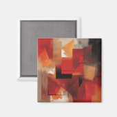 Moderne Abstracte vormen schilderen kleurrijke kun Magneet (Voorkant / Achterkant)