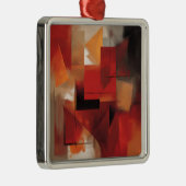 Moderne Abstracte vormen schilderen kleurrijke kun Metalen Ornament (Rechts)