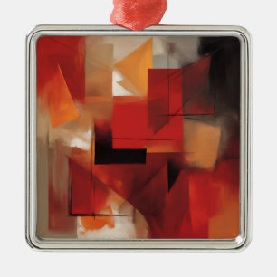 Moderne Abstracte vormen schilderen kleurrijke kun Metalen Ornament