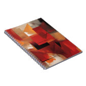 Moderne Abstracte vormen schilderen kleurrijke kun Notitieboek (Rechterzijde)
