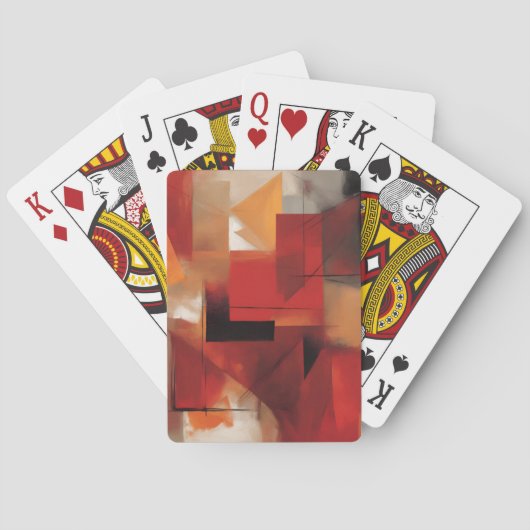 Moderne Abstracte vormen schilderen kleurrijke kun Pokerkaarten (Achterkant)