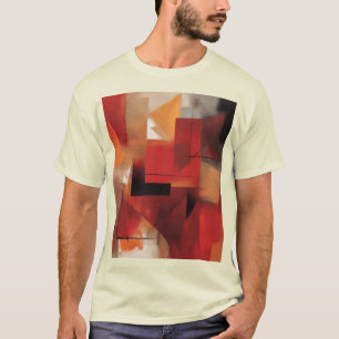 Moderne Abstracte vormen schilderen kleurrijke kun T-shirt