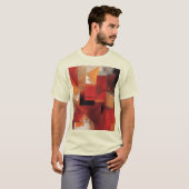 Moderne Abstracte vormen schilderen kleurrijke kun T-shirt (Voorkant volledig)