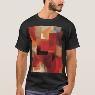 Moderne Abstracte vormen schilderen kleurrijke kun T-shirt
