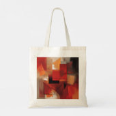 Moderne Abstracte vormen schilderen kleurrijke kun Tote Bag (Achterkant)