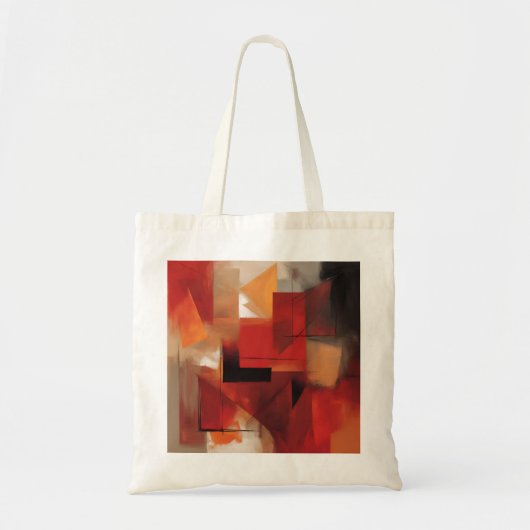 Moderne Abstracte vormen schilderen kleurrijke kun Tote Bag (Voorkant)