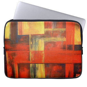 Moderne Abstracte vormen schilderij Laptop Sleeve